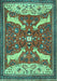 Animal Turquoise Traditional Rug, tr2984turq