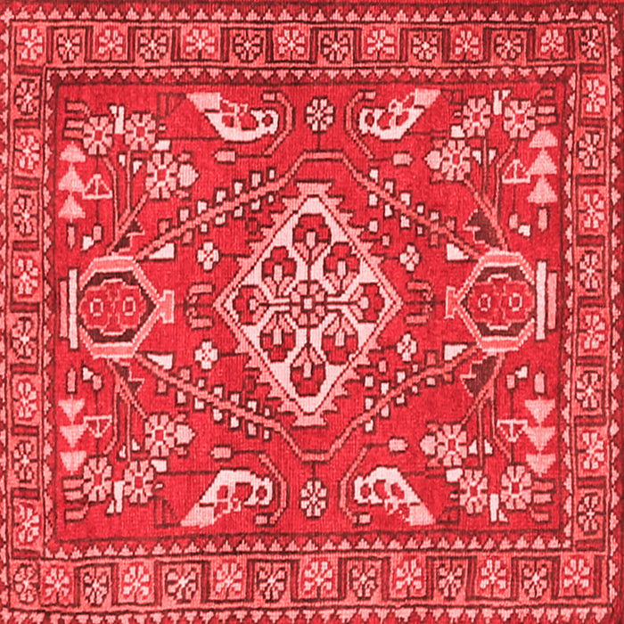 Machine Washable Persian Red Traditional Rug, wshtr2985red