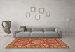 Machine Washable Persian Brown Traditional Rug in a Living Room,, wshtr2985brn