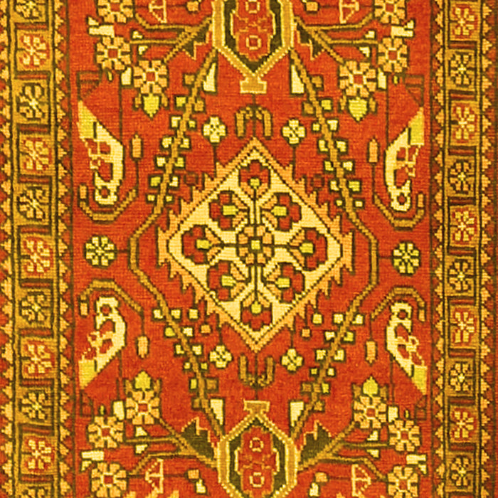 Machine Washable Persian Yellow Traditional Rug, wshtr2985yw