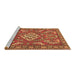 Sideview of Machine Washable Persian Brown Traditional Rug, wshtr2985brn