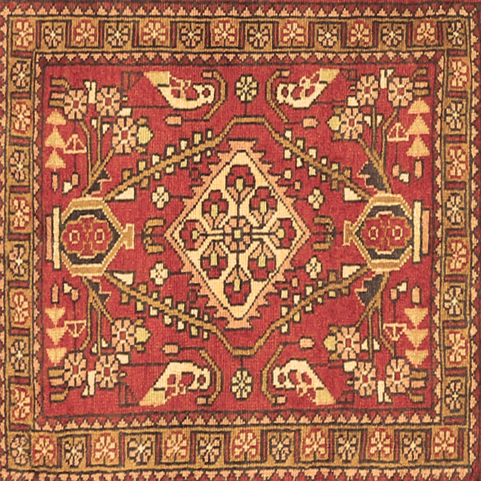 Square Persian Brown Traditional Rug, tr2985brn