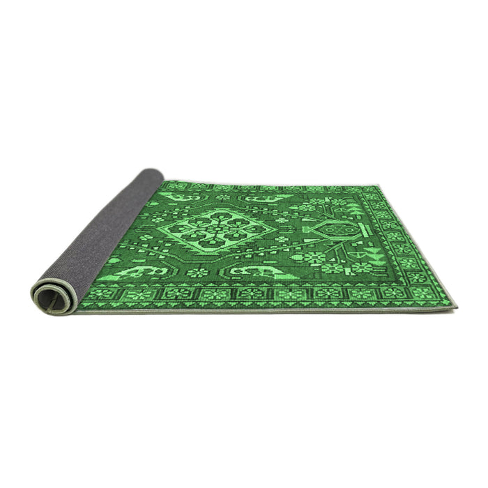 Sideview of Persian Emerald Green Traditional Rug, tr2985emgrn