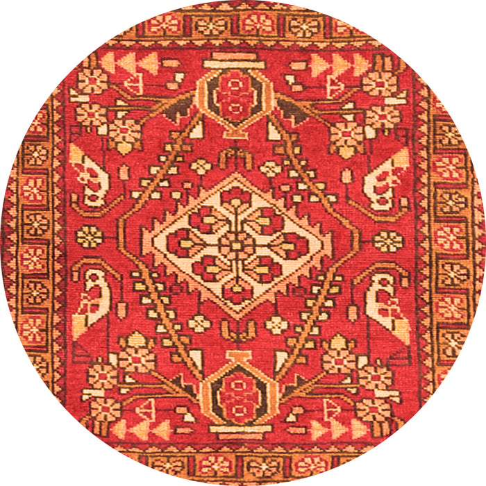 Machine Washable Persian Orange Traditional Area Rugs, wshtr2985org