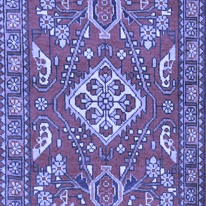 Machine Washable Persian Blue Traditional Rug, wshtr2985blu