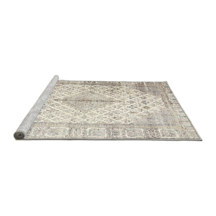 Sideview of Machine Washable Traditional Gold Rug, wshtr2986