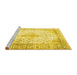 Sideview of Machine Washable Persian Yellow Traditional Rug, wshtr2986yw