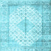 Square Persian Light Blue Traditional Rug, tr2986lblu