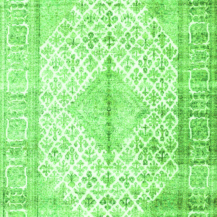 Serging Thickness of Machine Washable Persian Green Traditional Area Rugs, wshtr2986grn