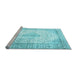 Sideview of Machine Washable Persian Light Blue Traditional Rug, wshtr2986lblu