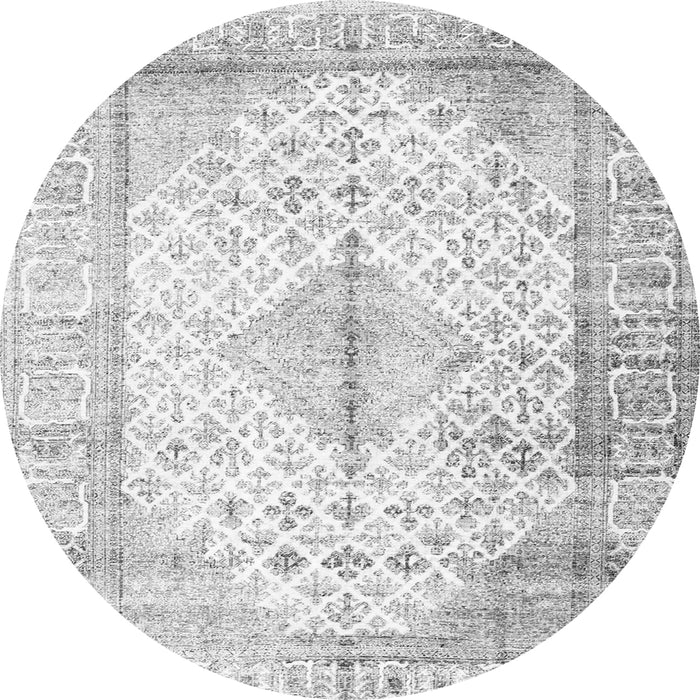 Machine Washable Persian Gray Traditional Rug, wshtr2986gry