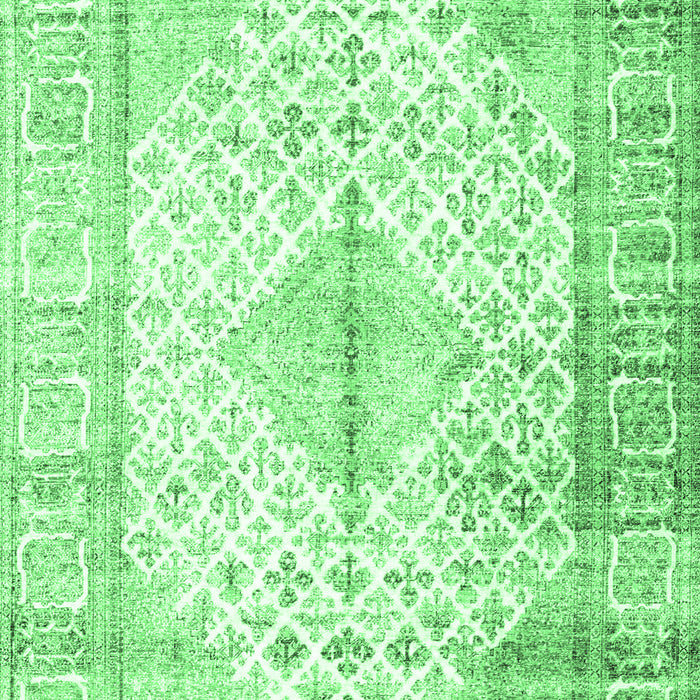 Machine Washable Persian Emerald Green Traditional Area Rugs, wshtr2986emgrn