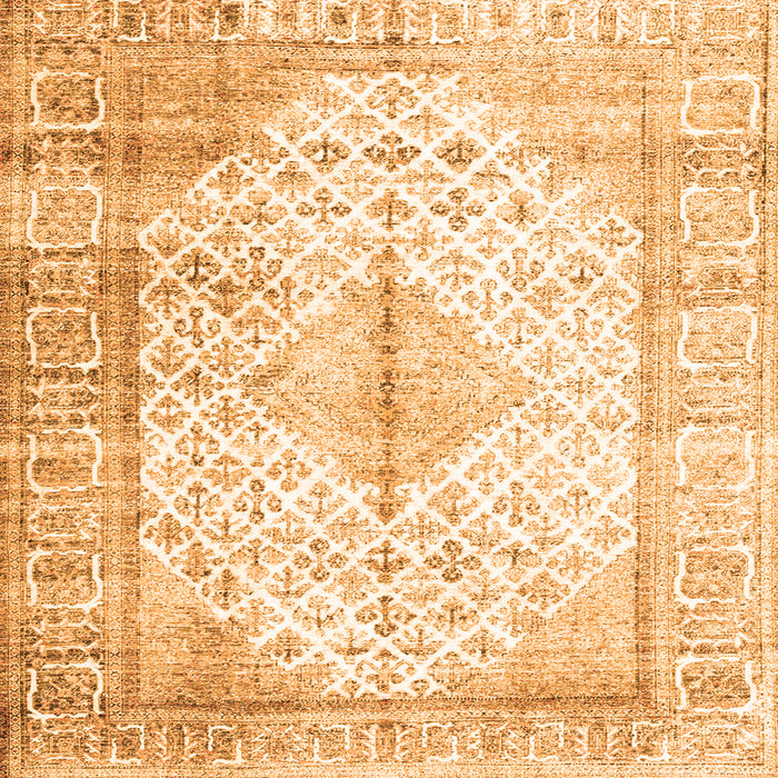 Serging Thickness of Persian Orange Traditional Rug, tr2986org