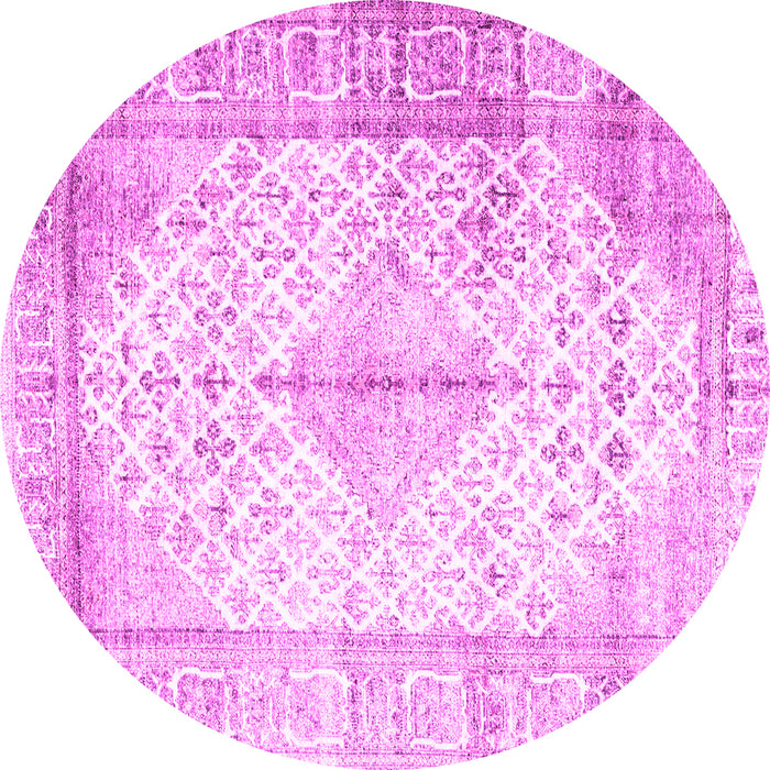 Round Persian Pink Traditional Rug, tr2986pnk