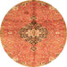 Square Persian Orange Traditional Rug, tr2987org