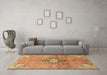 Machine Washable Persian Brown Traditional Rug in a Living Room,, wshtr2987brn