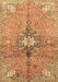 Machine Washable Persian Brown Traditional Rug, wshtr2987brn