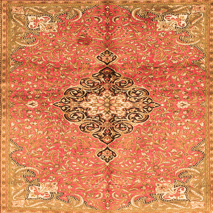 Serging Thickness of Persian Orange Traditional Rug, tr2987org