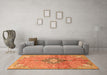 Machine Washable Persian Orange Traditional Area Rugs in a Living Room, wshtr2987org