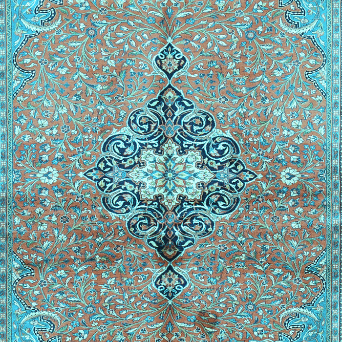 Machine Washable Persian Light Blue Traditional Rug, wshtr2987lblu