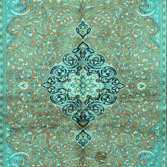 Machine Washable Persian Turquoise Traditional Area Rugs, wshtr2987turq