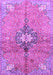 Machine Washable Persian Purple Traditional Area Rugs, wshtr2987pur