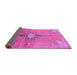 Sideview of Persian Pink Traditional Rug, tr2987pnk