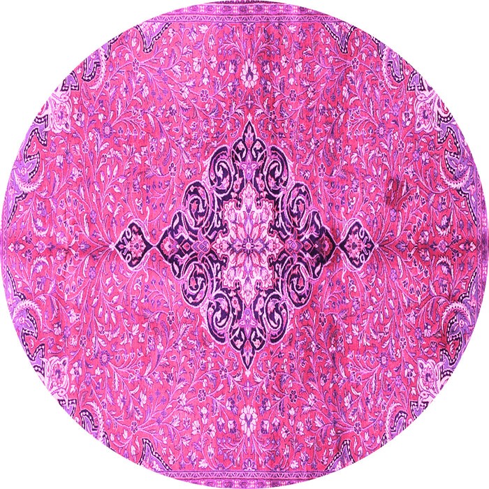 Round Persian Pink Traditional Rug, tr2987pnk