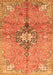 Serging Thickness of Machine Washable Persian Orange Traditional Area Rugs, wshtr2987org