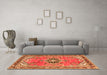 Machine Washable Persian Orange Traditional Area Rugs in a Living Room, wshtr2988org