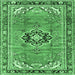 Square Persian Emerald Green Traditional Rug, tr2988emgrn