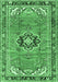 Machine Washable Persian Emerald Green Traditional Area Rugs, wshtr2988emgrn