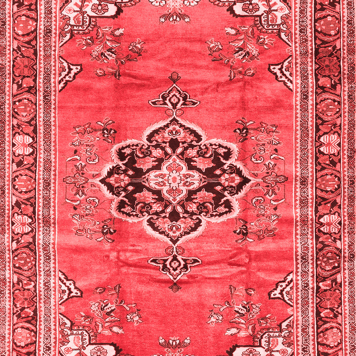Machine Washable Persian Red Traditional Rug, wshtr2988red
