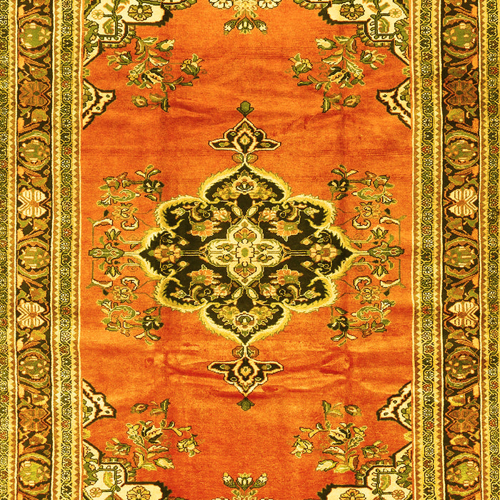Machine Washable Persian Yellow Traditional Rug, wshtr2988yw