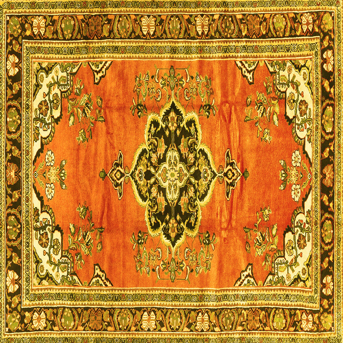 Square Persian Yellow Traditional Rug, tr2988yw