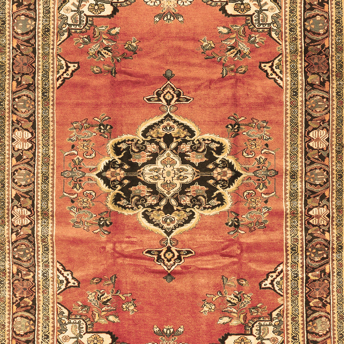 Machine Washable Persian Brown Traditional Rug, wshtr2988brn