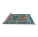 Sideview of Machine Washable Persian Light Blue Traditional Rug, wshtr2988lblu