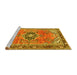 Sideview of Machine Washable Persian Yellow Traditional Rug, wshtr2988yw