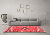 Machine Washable Persian Red Traditional Rug, wshtr2988red