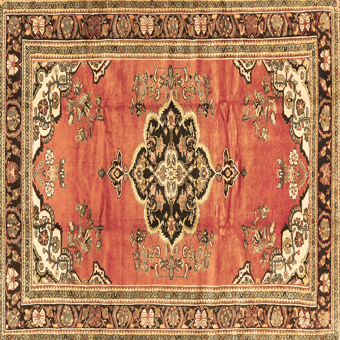 Square Persian Brown Traditional Rug, tr2988brn