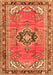 Serging Thickness of Machine Washable Persian Orange Traditional Area Rugs, wshtr2988org