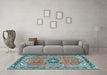 Machine Washable Persian Light Blue Traditional Rug in a Living Room, wshtr2988lblu