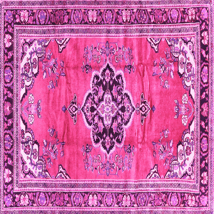 Square Persian Pink Traditional Rug, tr2988pnk