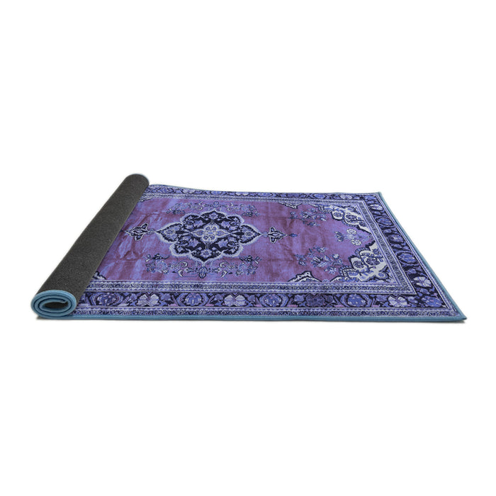 Sideview of Persian Blue Traditional Rug, tr2988blu