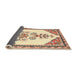 Sideview of Traditional Khaki Gold Animal Rug, tr2989