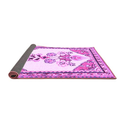 Sideview of Animal Purple Traditional Rug, tr2989pur