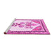 Sideview of Machine Washable Animal Pink Traditional Rug, wshtr2989pnk