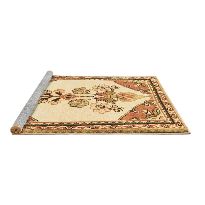 Sideview of Machine Washable Animal Brown Traditional Rug, wshtr2989brn