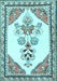 Machine Washable Animal Light Blue Traditional Rug, wshtr2989lblu