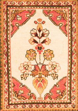 Animal Orange Traditional Rug, tr2989org